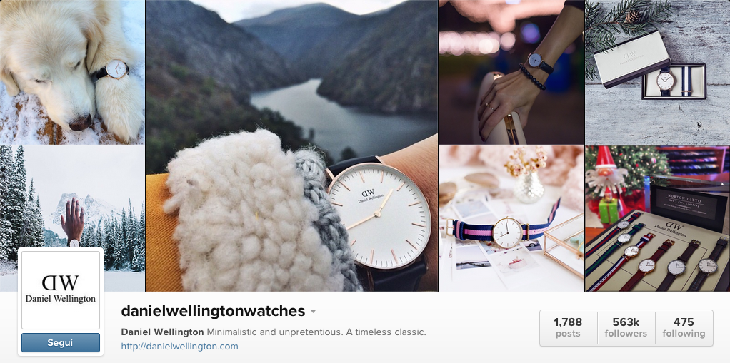 Daniel Wellington instagram