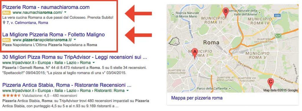 local search pizzeria roma